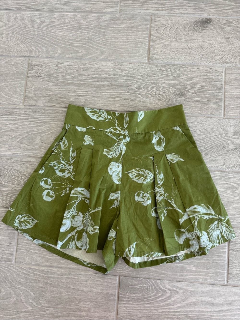 PERA LIMA Leonor Shorts 100% Organic Cotton Green Size Medium NWT
